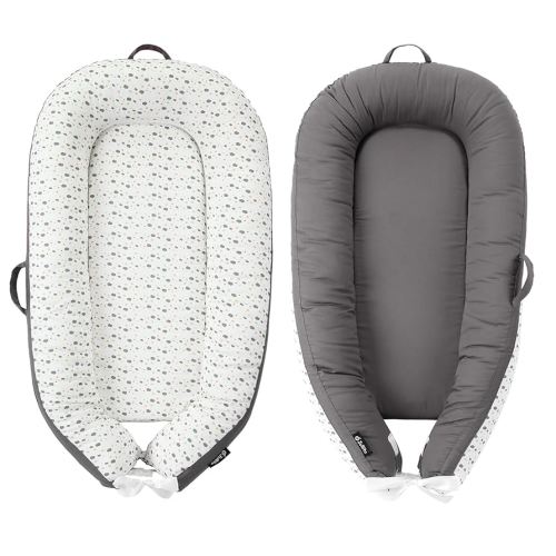 JOLLITO Baby Nest Cover for Baby Girls & Boys, Infant Lounger, Newborn Essentials for Baby 0-12 Months, 100% Cotton Breathable, Portable Travel, Babies Essentials Gifts