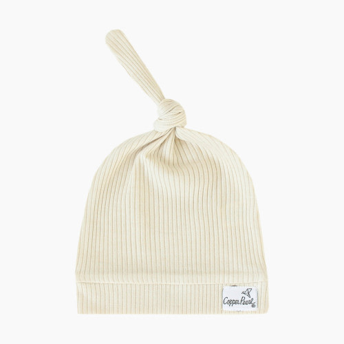 Copper Pearl Top Knot Hat - Moonstone