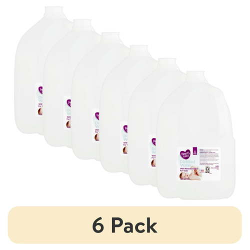 (6 pack) Parent's Choice Distilled Water, 1 Gallon