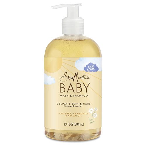 SheaMoisture Moisturizing Baby Head-to-toe Wash & Daily Shampoo with Raw Shea Chamomile & Argan Oil, 13 fl oz