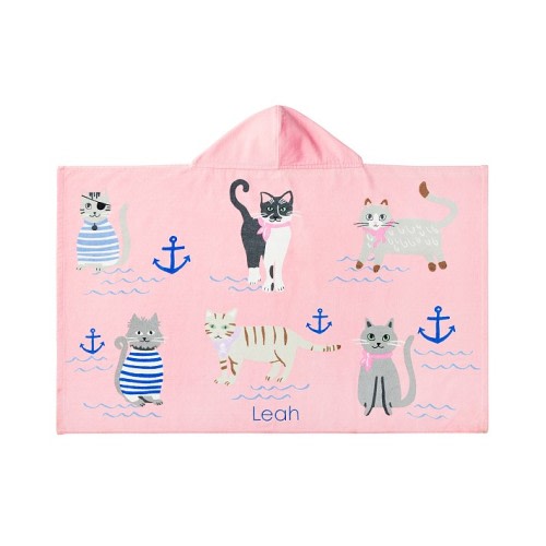 Salty Cat Beach Hooded Towel UPF 50+