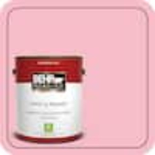 BEHR PREMIUM PLUS 1 gal. #120C-2 Pink Punch Flat Low Odor Interior Paint & Primer 140001