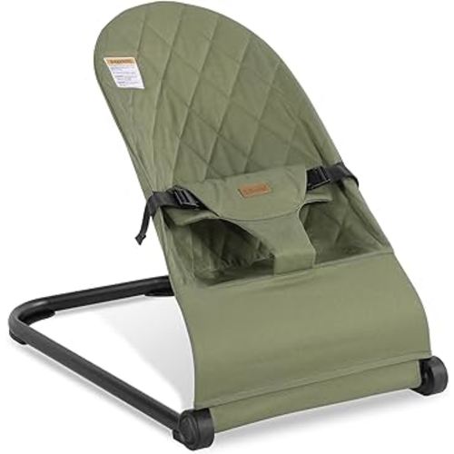 Baby Bouncer,Baby Bouncer Seat,Portable Infant Bouncer with 3-Point Safety Harness,Ergonomic Bouncy seat, Newborn Bouncer for Babies 0-6 Months up to 20lbs (Green)