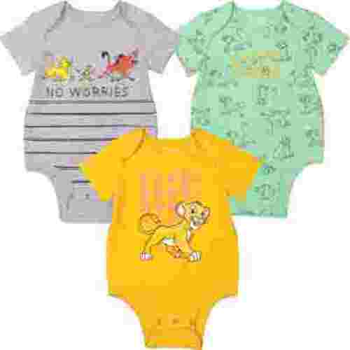 Disney Lion King Infant Baby Boys 3 Pack Bodysuits Newborn to Infant