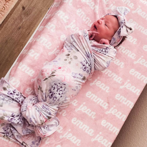 Henlee's Hydrangea Oversized Swaddle Blanket