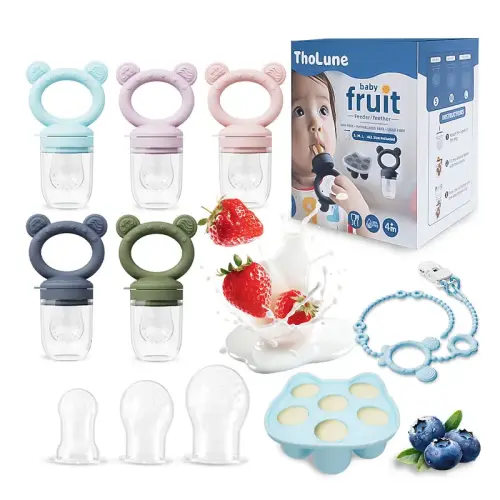 ThoLune Baby Food Fruit Feeder & Breastmilk Popsicle Mold Set,Teething - TikTok Shop
