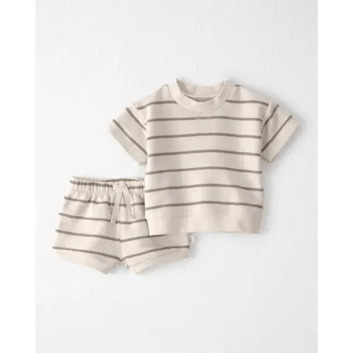 Baby 2-Piece Organic Cotton Top & Short Set in Stripes - Little Planet | Carter's
