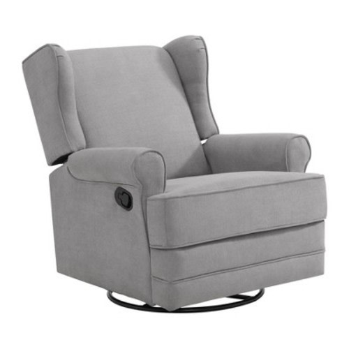 Oxford Baby Teegan Nursery Swivel Glider Recliner Chair - Gray