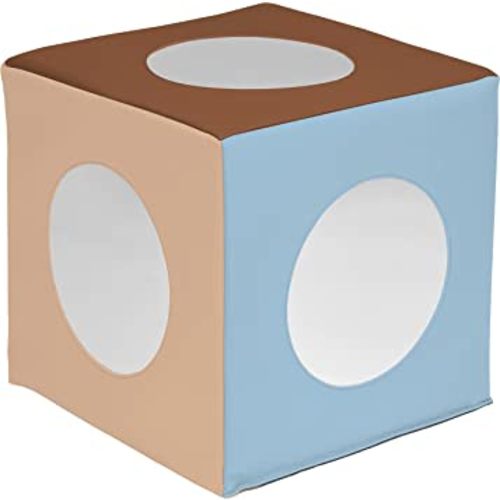 ECR4Kids SoftZone Mirror Cube, Sensory Toy, Earthtone
