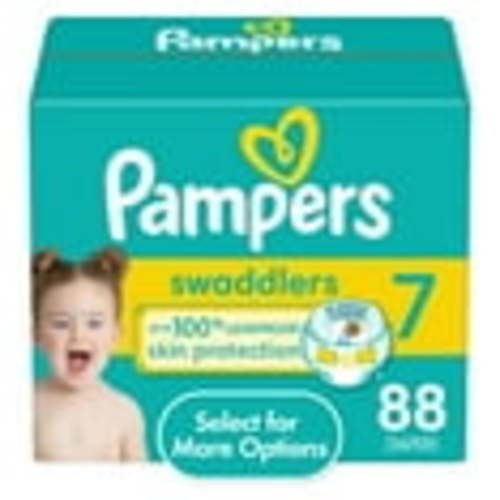 Pampers Swaddlers Active Baby Diaper, Size 7, 88 Count, Dry and Leak-Proof