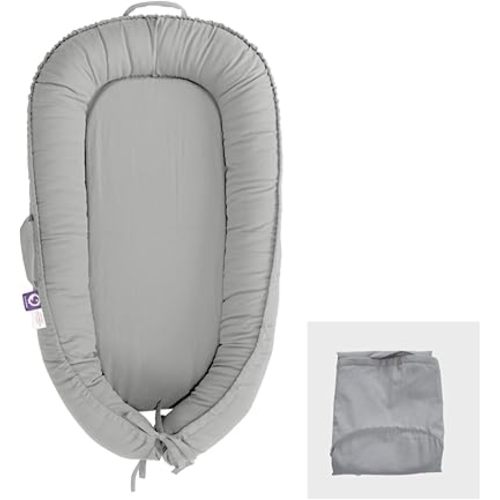 Infant Lounger Cover, 100% Organic Cotton, Newborn Essentials, Baby Gifts | Cover Only (SlateGray_)