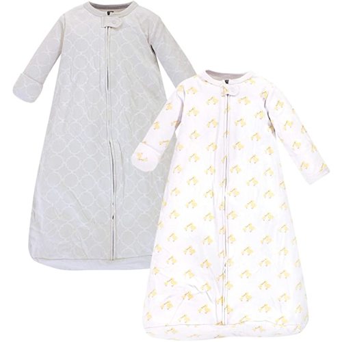 Hudson Baby Unisex Baby Cotton Long-Sleeve Wearable Sleeping Bag, Sack, Blanket - Little Duck 2-pack