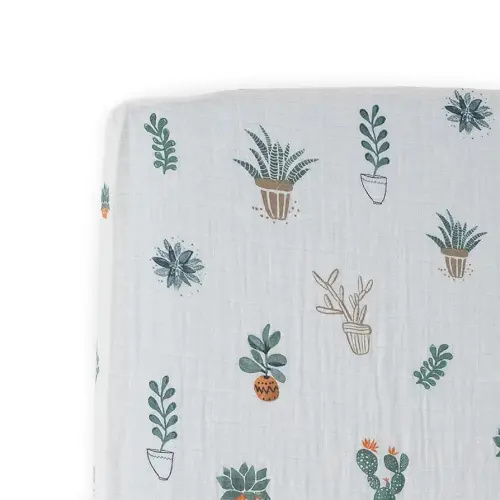 Little Unicorn Cotton Muslin Fitted Sheet - Prickle Pots yobio