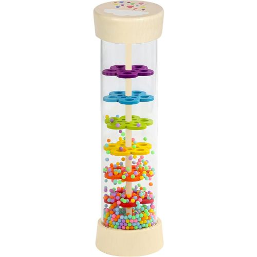 Oneshow Wooden Rainmaker Montessori Toys for Baby 6-12 Months,Rain Sticks for Kids,Baby Rattle Sensory Development Toys,Rain Maker Toy for 1 Year Old Toddler Kids,Rain Stick Baby Toy 7.7"