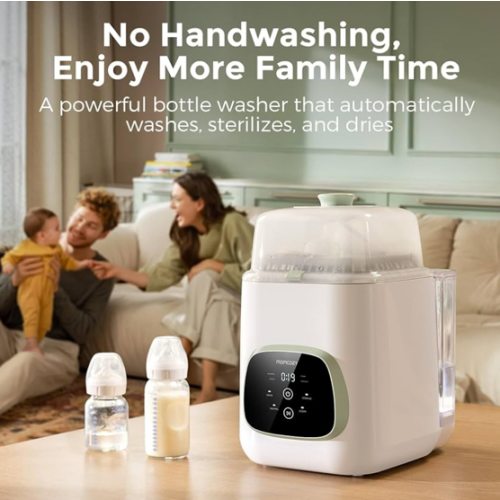 Momcozy KleanPal Pro Baby Bottle Washer, Sterilizer & Dryer - All-in-One Cleaning Machine for Bottles, Pump Parts & Baby Essentials - Time-Saving & Effortless Care