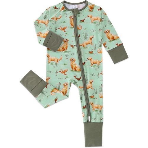 Baby Footless Pajamas with Mittens and Feet Cuffs Viscose of Bamboo Cartoon Infant Boys Girls Zipper Pjs Romper
