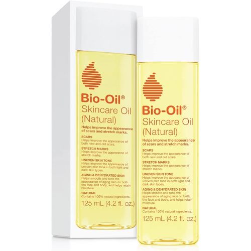 Bio-Oil Skincare Oil, Serum for Scars and Stretchmarks, Face Body Moisturizer Dry Skin, with Organic Jojoba Oil Vitamin E, Natural Rosehip For All Skin Types, 4.2 oz