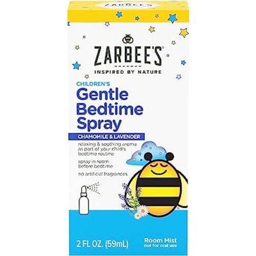 Zarbee's Gentle Bedtime Kids Sleep Spray, Chamomile & Lavender Room Spray Helps Create a Calming Atmosphere to Prepare for Sleep, 2oz