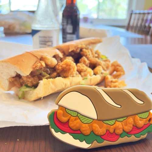Shrimp Poboy Silicone Teether