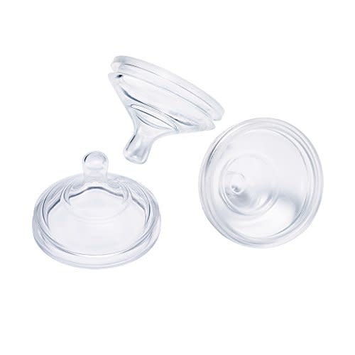 Boon Nursh Silicone Bottle Nipples- Stage 3 Fast Flow Baby Bottle Nipples - 3 Count