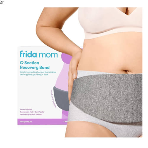 Frida Mom C-Section Hot & Cold Therapy Belly Binder, C-Section Recovery Must Have Band, Incision Protector, for Post-Op and Swelling