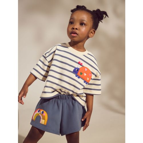 Navy Stripe Ladybird Top & Shorts Set (3mths-7yrs)