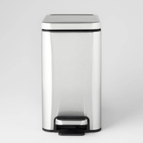 10l Stainless Slim Step Trash Can - Brightroom™