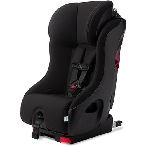Clek Foonf Convertible Car Seat with Rigid LATCH, Crumple Zone safety system, Adjustable Headrest, Reclining Design, Anti-Rebound Bar & Flame Retardant-Free (Railroad Ziip)