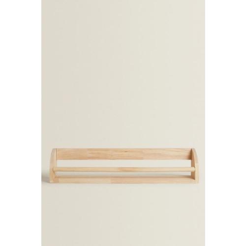 CHILDREN’S WOODEN SHELF WITH FRONT BAR