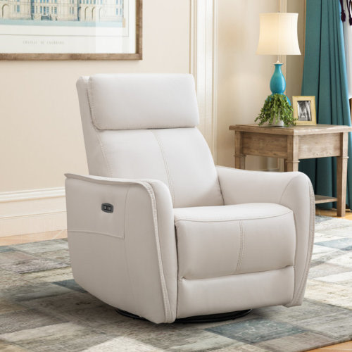 Latitude Run® 32.3" Wide Contemporary Swivel and Rocker Power Recliner Chair with USB Port & Reviews | Wayfair