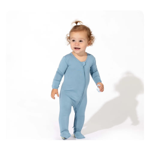 Oasis Teal Bamboo Convertible Footie