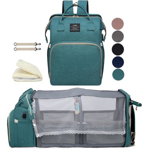 Green Diaper Bag Backpack for Mom: Baby Bags for Boys Girls Toddler Women Men Large Back Pack Diapers Bag Big Travel Pañaleras Modernas Para Bebe Niña Unisex Newborn Essential Baby Registry