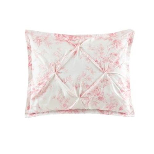 Armoire Collection Standard Toile Floral Pillow Sham Pink