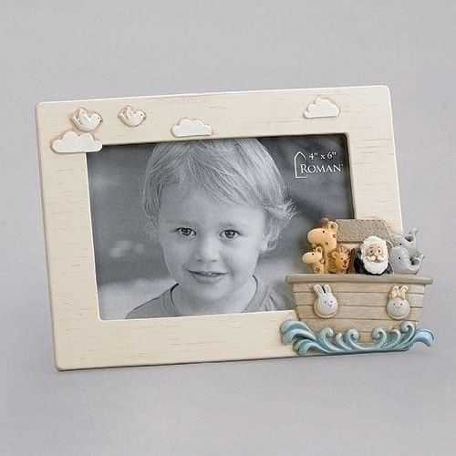 Roman Noah's Ark Picture Frame - for a 4" x 6" Photo - 5.75" - Beige