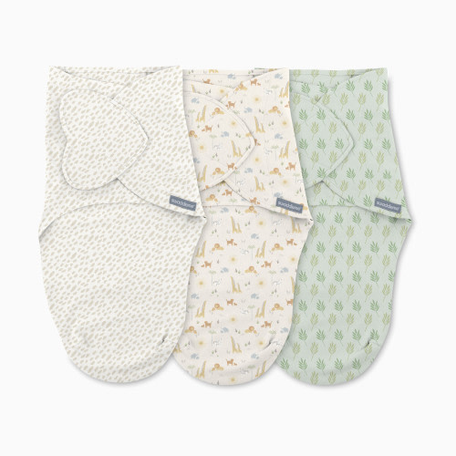 Ingenuity SwaddleMe Monogram Collection Swaddle (3-Pack) - Safari, 0-3 M