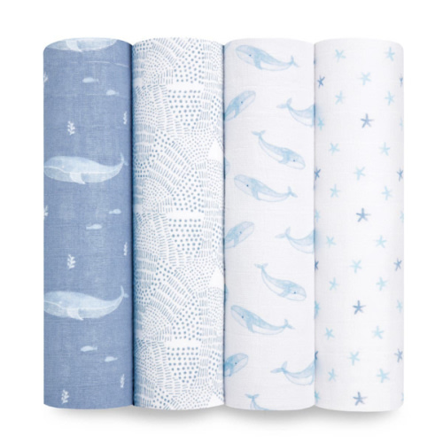 aden + anais | Oceanic Organic Muslin Swaddle Blanket 4pk