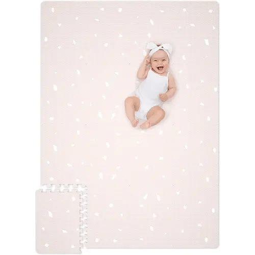 Stylish Baby Play Mat - Soft, Easy to Clean 5.6 x 4 ft. Floor Mat Creates A Safe Play Area for Your Baby Boy or Girl - The Perfect Modern Foam Playmat Fits Nicely with Your Kids Playroom Or Home Decor