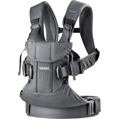 BabyBjörn New Baby Carrier One Air 2019 Edition, Mesh, Black, One Size (098025US)(Pack of 1)
