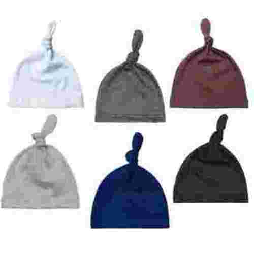 GYRATEDREAM 6 Pack Infant Baby Girls Boys Caps Knot Beanie Hats Soft for Baby Newborn Cotton Hospital Hats Set for 0-6M Multi-color