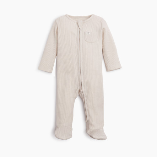 Tiny Kind Organic Waffle Footie - Oat, Newborn
