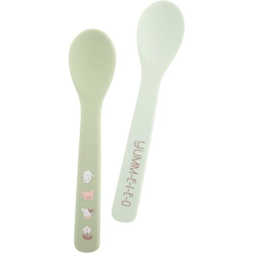 Stephen Joseph Silicone Baby Spoons, One size, Farm