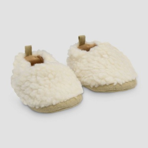 Carter's Just One You® Baby Boys' Sherpa Slippers - Off-white 0-3m