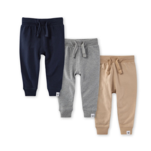 Organic Cotton Baby Jogger Pants - Set of 3