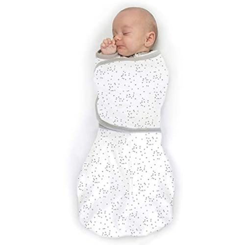 Amazing Baby Omni Swaddle Sack with 6-way Adjustable Wrap & Arms Up Sleeves & Mitten Cuffs, Easy Swaddle Transition, Better Sleep for Newborn Baby Boys & Girls, Sterling Confetti, Small, 0-3 Months