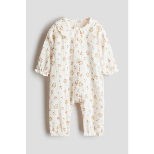 Cotton Muslin Romper Suit, 3M