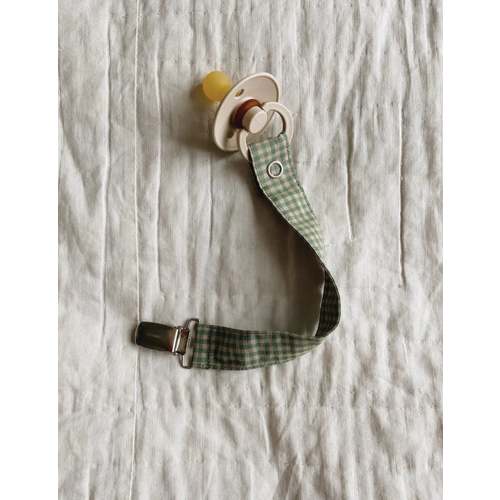 Pacifier Clip in Green Check