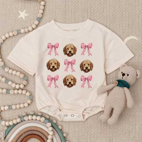 Goldendoodle Romper Sweatshirt, Puppy Baby Outfit, Dog Lover Baby Clothes, Baby Girl Bodysuit, Cute Pet Bodysuit, Rustic Baby Shower Gift