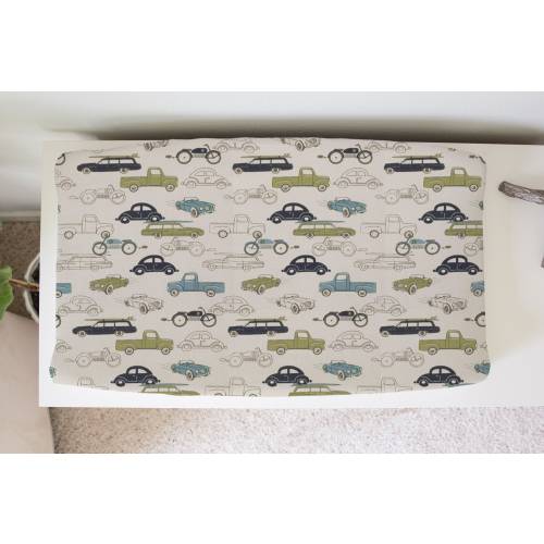 Vintage Cars Changing Pad Cover