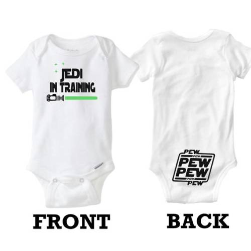 Star Wars Gerber Onesie Front Say's Jedi in Training & - Etsy