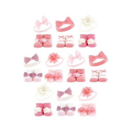 Infant Girl 20Pc Headband and Socks Giftset